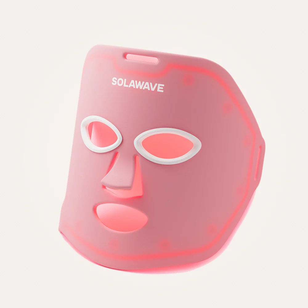 Une image du masque de lumière rouge Solawave